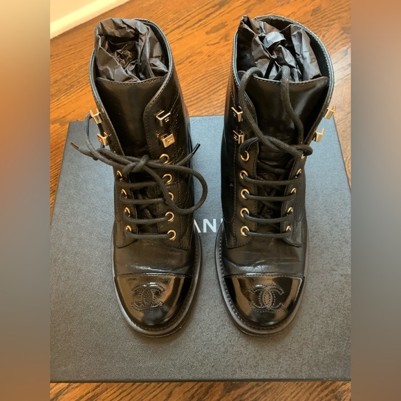 CHANEL Lace-Up Boots - Picture 1 of 9